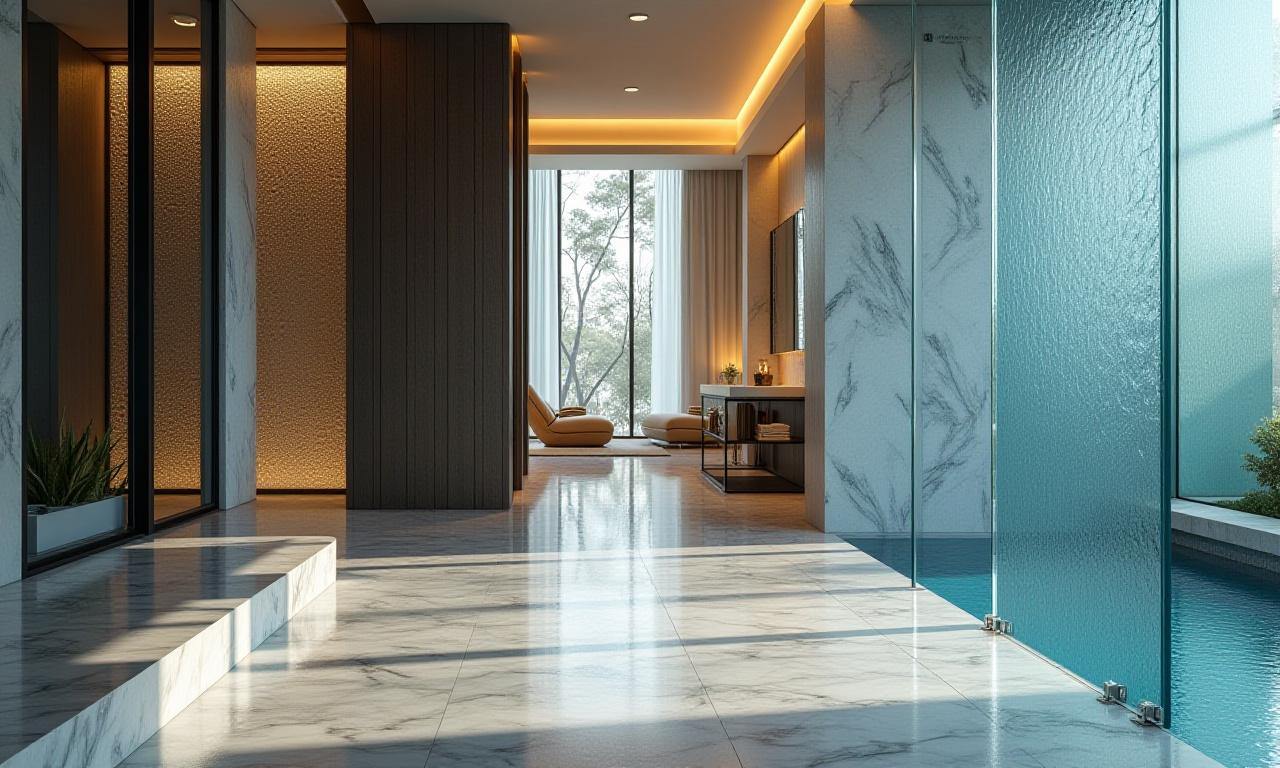 Diseños únicos en vidrio y cerámica con iluminación cálida